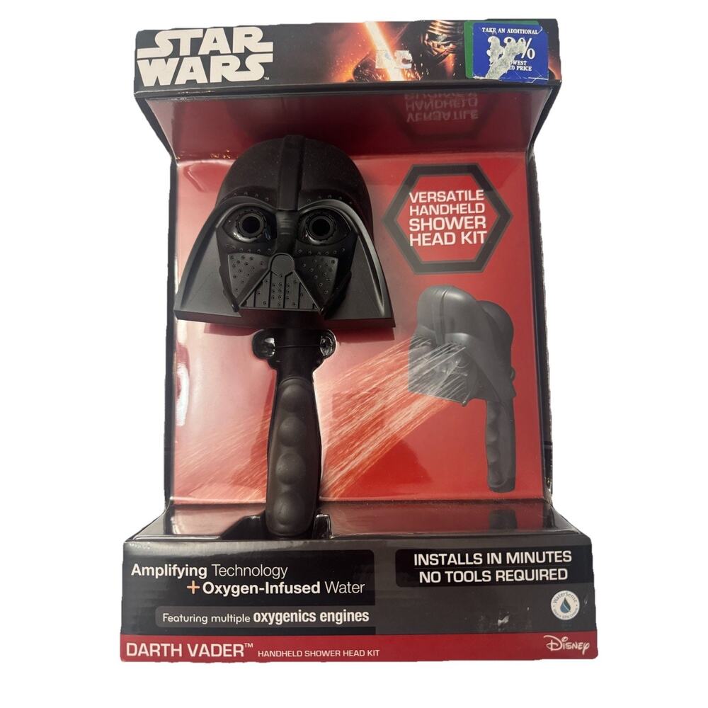 Star Wars Darth Vader Shower Head Handheld Kit Oxygenics Disney New